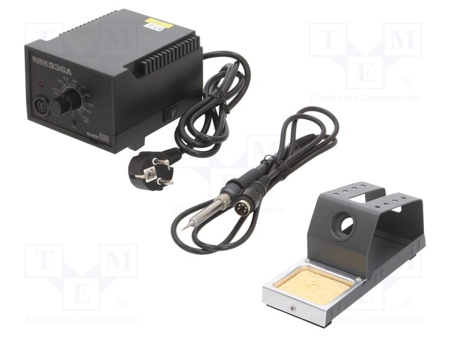 Soldering station; analogue,with knob; 60W; 200÷480°C; Plug: EU