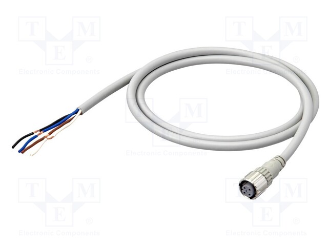 Connection lead; M12; PIN: 4; straight; 20m; plug; 250VAC; 4A; IP67