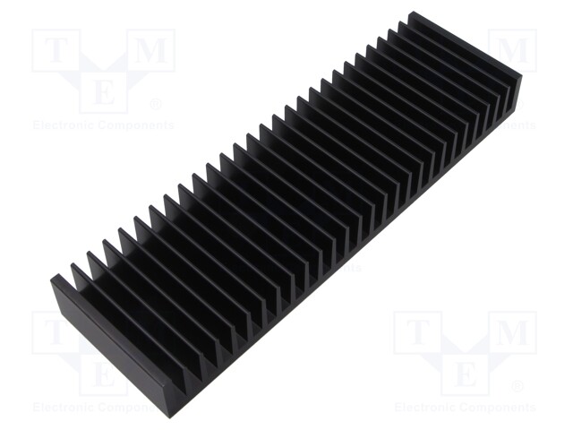 Heatsink: extruded; grilled; black; L: 75mm; W: 250mm; H: 28mm