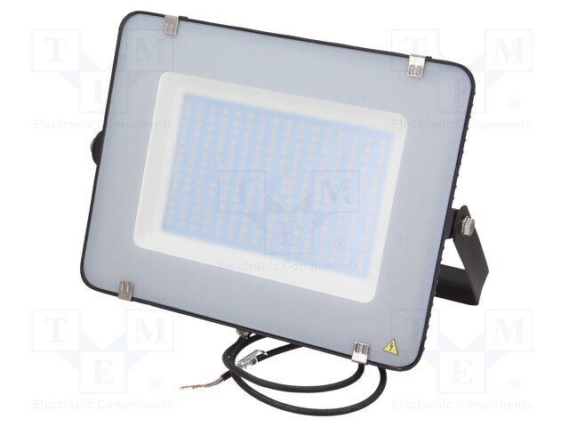 Lamp: LED flood light; 4000K; IP65; Body: black; 200W; 220/240VAC