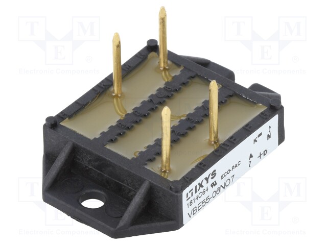 Single-phase bridge rectifier; Urmax: 600V; If: 68A; Ifsm: 215A