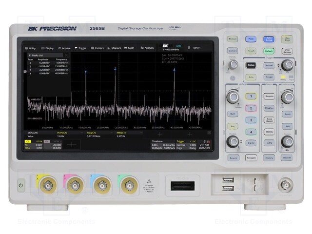 Oscilloscope: digital; Ch: 4; 100MHz; 2Gsps; 200Mpts/ch; 3.5ns