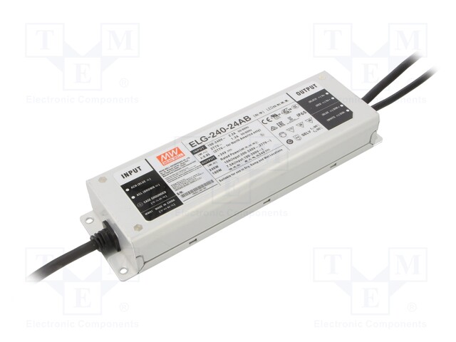 Power supply: switched-mode; LED; 240W; 24VDC; 22.4÷25.6VDC; 5÷10A