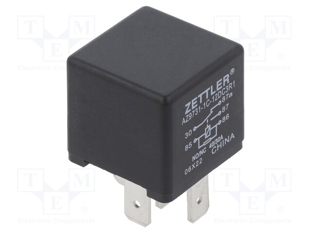 Relay: electromagnetic; SPDT; Ucoil: 12VDC; 40A; automotive; 680mW