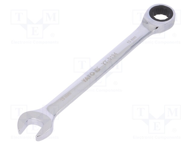 Key; combination spanner,with ratchet; 13mm