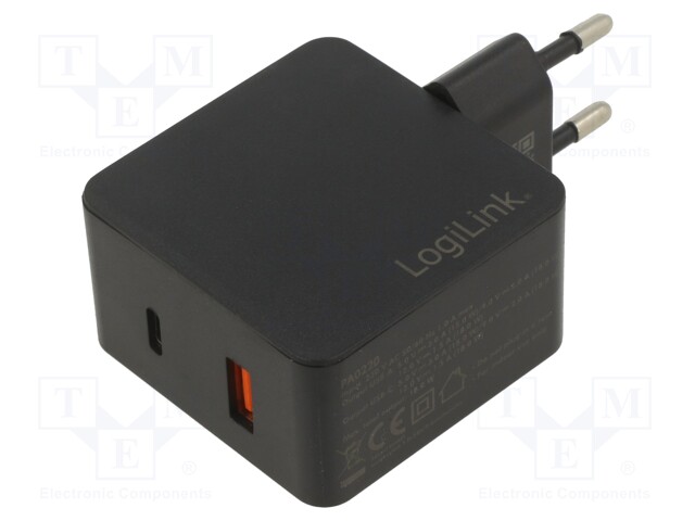 Power supply: switched-mode; 5VDC; 3A; 18W; Plug: EU; 100÷240VAC