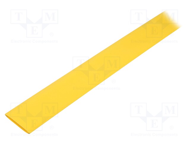 Heat shrink sleeve; glueless; 2: 1; 6.4mm; L: 1m; yellow