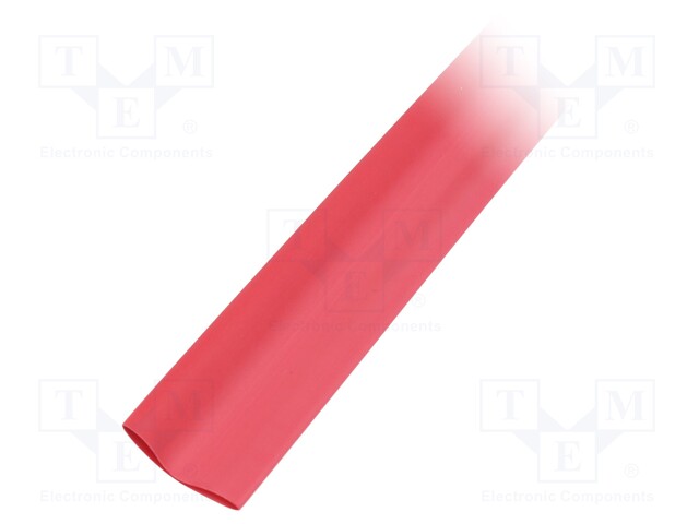 Heat shrink sleeve; glueless; 3: 1; 18mm; L: 1.2m; red; polyolefine