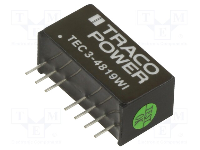 Converter: DC/DC; 3W; Uin: 18÷75V; 9VDC; Iout: 333mA; SIP8; 4.5g