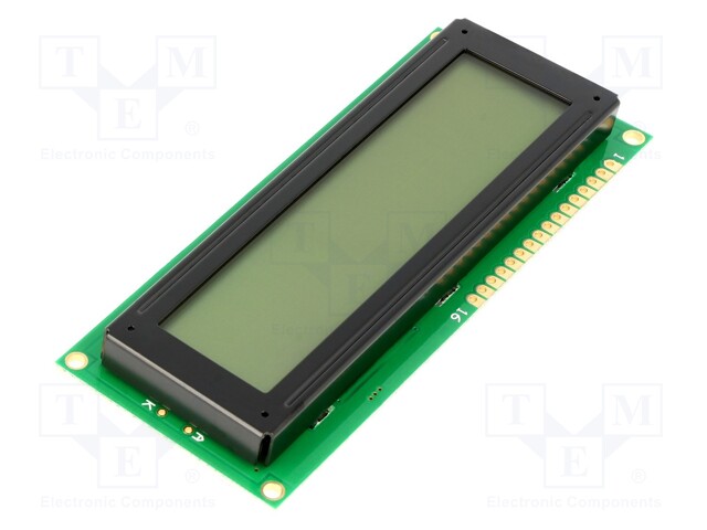 Display: LCD; alphanumeric; STN Negative; 16x2; 100x42x12.6mm; LED