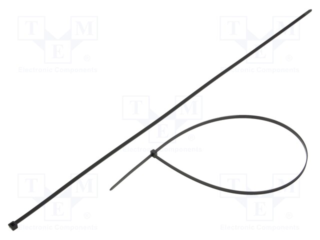 Cable tie; L: 760mm; W: 7.6mm; polyamide; 535N; black; Ømax: 225mm