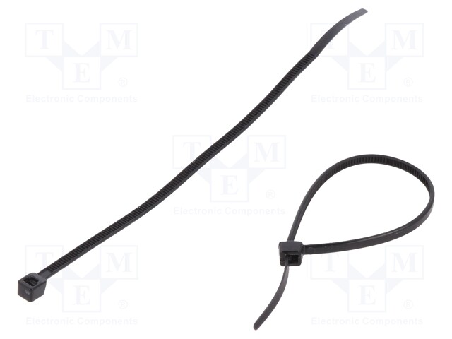 Cable tie; L: 120mm; W: 2.5mm; polyamide; 78.5N; black; Ømax: 30mm