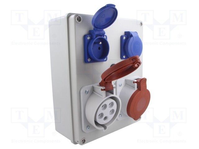 Electric switchboard; IP44; wall mount; Enclos.mat: ABS