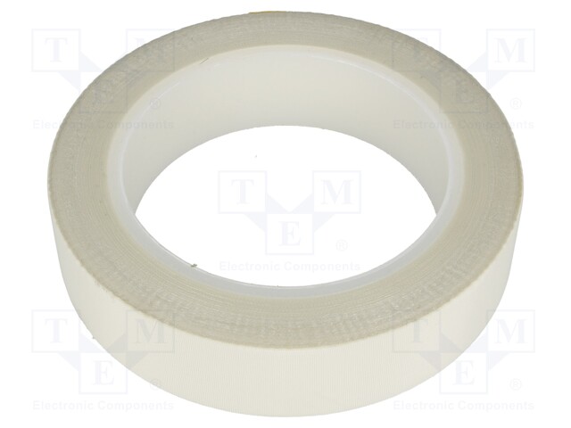 Tape: insulation; W: 25mm; L: 33m; D: 0.18mm; white; silicone; 5%; 3kV