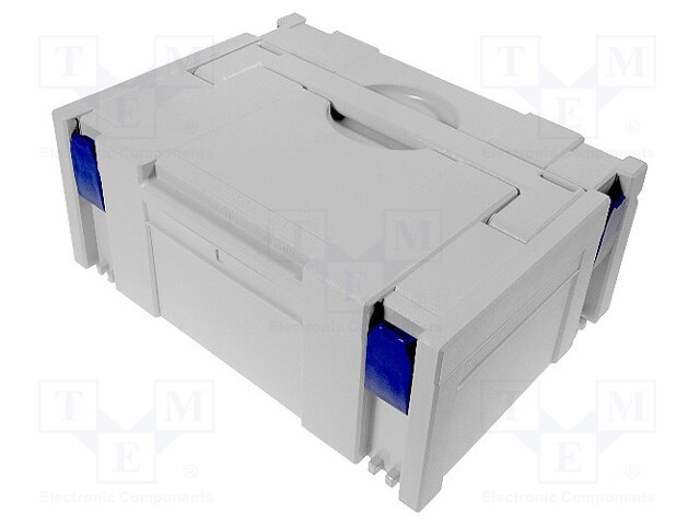Container: portable box; 400x300x157mm; grey; ABS