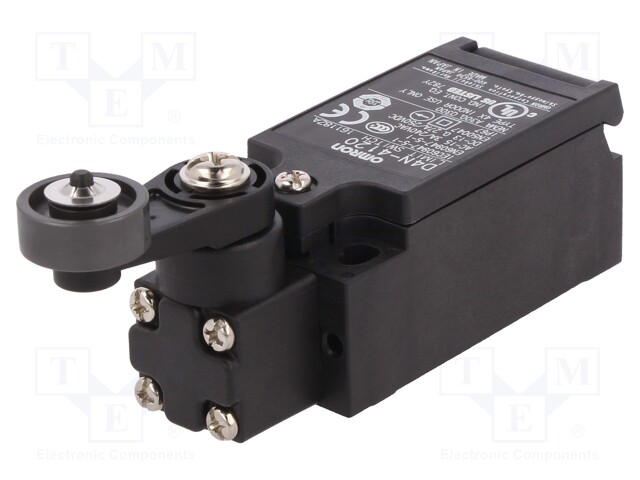 Limit switch; lever R 26mm, plastic roller Ø17,5mm; NO + NC