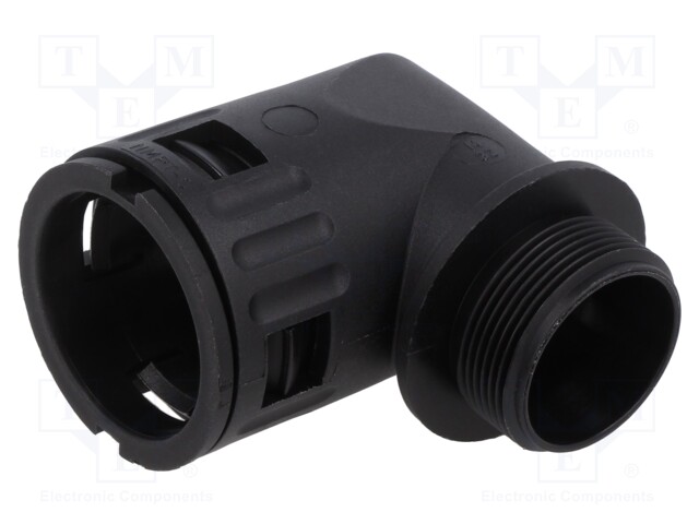 90° angled connector; Thread: metric,outside; polyamide 6