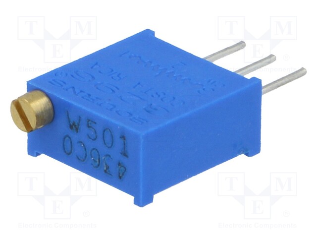 Potentiometer: mounting; multiturn; 500Ω; 500mW; THT; ±10%; linear