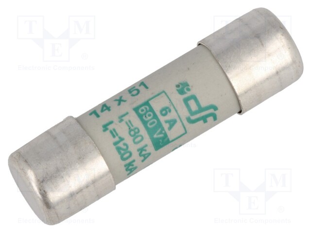 Fuse: fuse; aM; 6A; 500VAC; ceramic,cylindrical,industrial