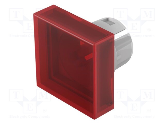 Actuator lens; 16mm; 51; red; plastic; 15.3x15.3mm