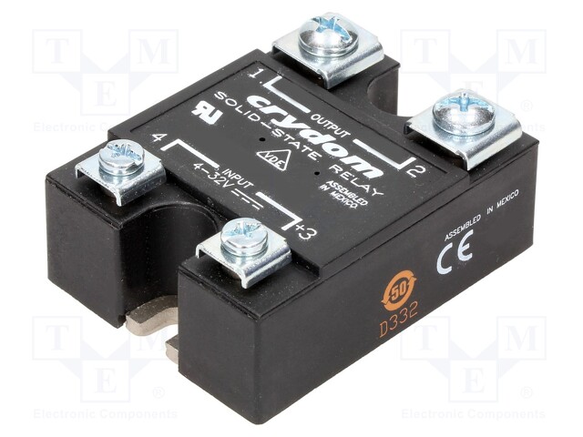 Relay: solid state; Ucntrl: 3÷32VDC; 90A; 48÷660VAC; -40÷80°C; IP00