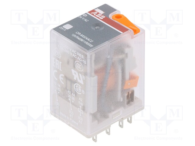 Relay: electromagnetic; DPDT; Ucoil: 24VAC; 12A; max.250VDC