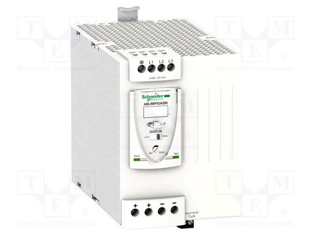 Power supply: switched-mode; 480W; 24VDC; 24÷28.8VDC; 20A; 1.6kg