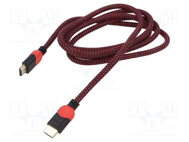 Cable; HDMI 2.0; HDMI plug,both sides; textile; Len: 1.8m; 30AWG