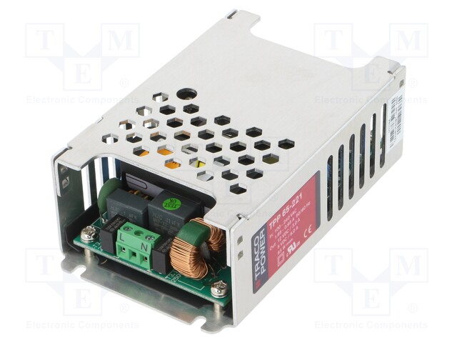 Power supply: switched-mode; modular; 65W; 12VDC; 5VDC; 5.42A; 8A