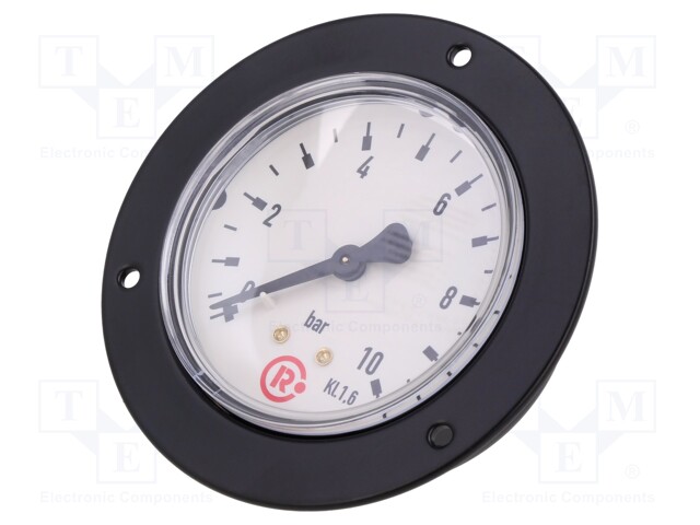 Manometer; 0÷10bar; 63mm; non-aggressive liquids,inert gases