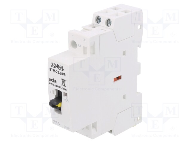 Contactor: 2-pole installation; NO x2; DIN; 25A; 230VAC