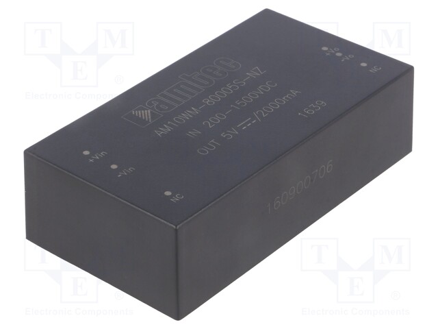 Converter: DC/DC; 10W; Uin: 200÷1500V; 5VDC; Iout: 2A; 4,3"x2,3"