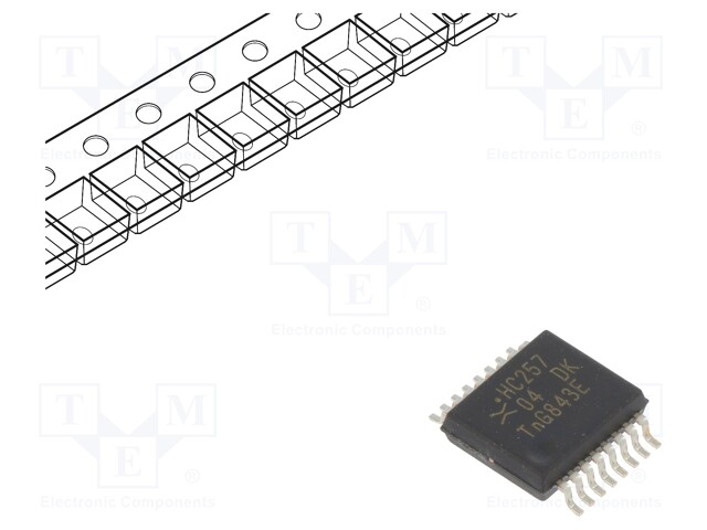 IC: digital; 3-state,multiplexer; Channels: 4; IN: 2; SMD; SSOP16