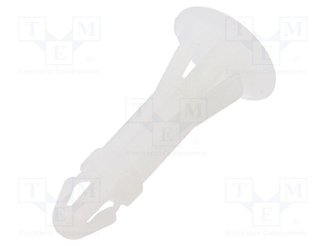 Assembly stud; polyamide; L: 14mm; latch/latch; Ø2: 5.4mm; Ø1: 4mm