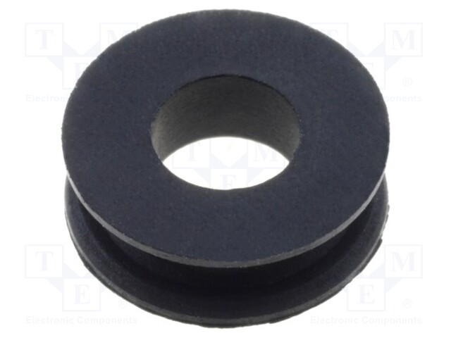 Grommet; Ømount.hole: 8.5mm; Øhole: 5mm; rubber; black