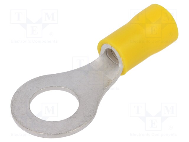 Ring terminal; M8; Ø: 8.4mm; 4÷6mm2; crimped; for cable; insulated