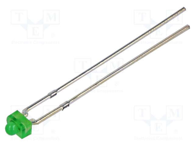 LED; 1.8mm; yellow green; 45÷68mcd; 30°; 3÷5V; 20mA; Front: convex