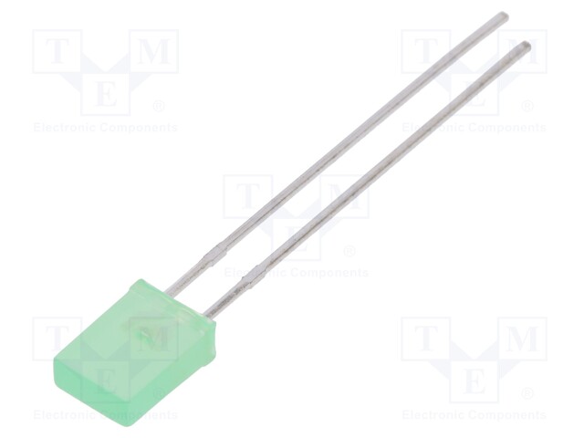 LED; rectangular; 5x2x7.05mm; green; 780÷1300mcd; 130°; Front: flat