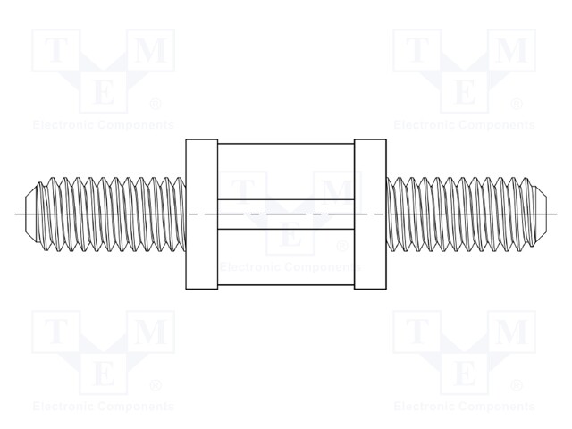 Spacer sleeve; polyamide 66; 9.5mm; Colour: black; UL94V-2