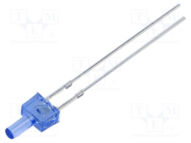 LED; round; blue; 500÷750mcd; 90°; Front: flat; 30mA; 2.9÷3.4V