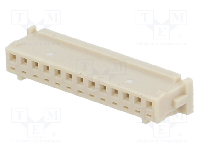 Plug; wire-board; female; DF13; 1.25mm; PIN: 13; w/o contacts