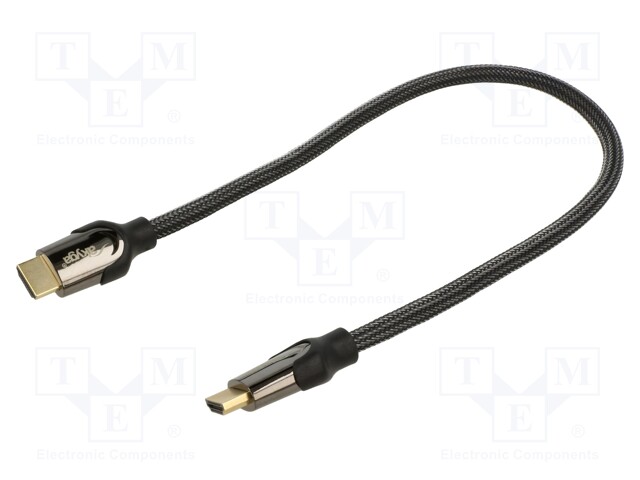Cable; HDMI 2.1,High End; HDMI plug,both sides; textile; 0.5m