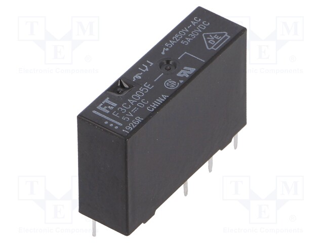 Relay: electromagnetic; SPDT; Ucoil: 5VDC; 5A/250VAC; 5A/30VDC; 5A