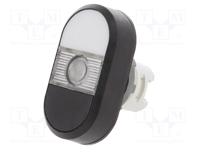 Switch: double; Stabl.pos: 1; 22mm; white/black; Illumin: MLB-1