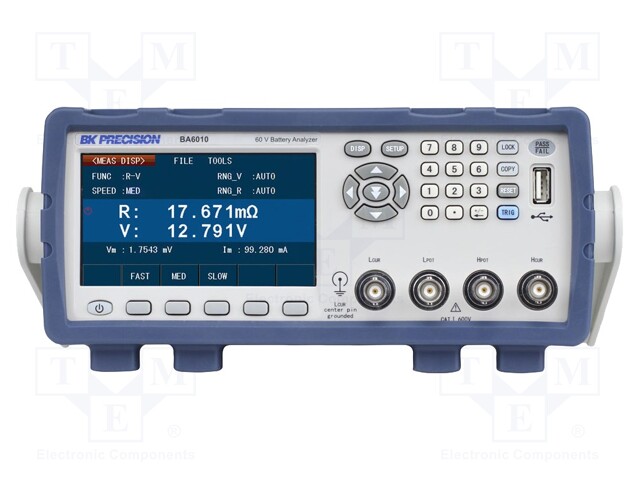 Tester: battery tester; LCD 4,3" (480x272); Sampling: 50x/s