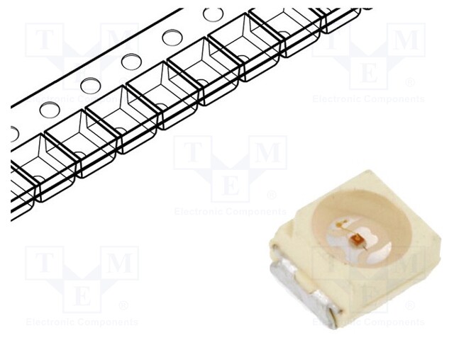 LED; SMD; 3528,PLCC2; green; 7.1÷28mcd; 3.5x2.8x1.75mm; 120°; 2mA