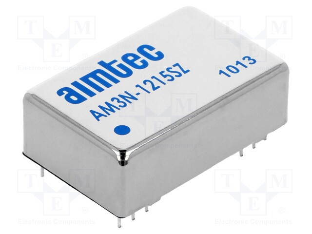 Converter: DC/DC; 3W; Uin: 10.8÷13.2V; 15VDC; Iout: 200mA; DIP24