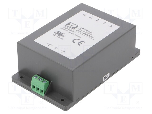 DC/DC Converter, Chassis Mount, ITE, 1 Output, 60 W, 12 V, 5 A