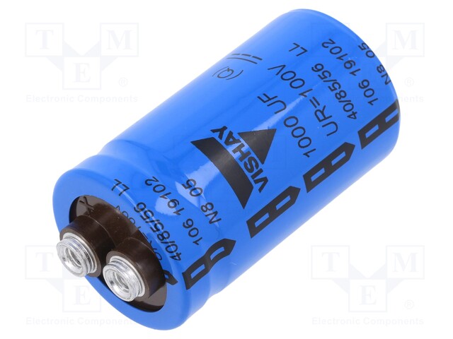 Capacitor: electrolytic; 1mF; 100VDC; Ø35x60mm; 20000h; -40÷85°C