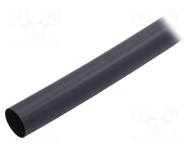 Heat shrink sleeve; glued; 3: 1; 24mm; L: 1.2m; black; polyolefine